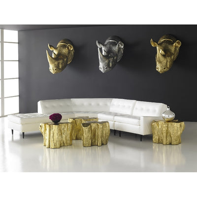 Rhino Wall Art-Phillips Collection-PHIL-PH67513-Wall ArtSilver Leaf-4-France and Son
