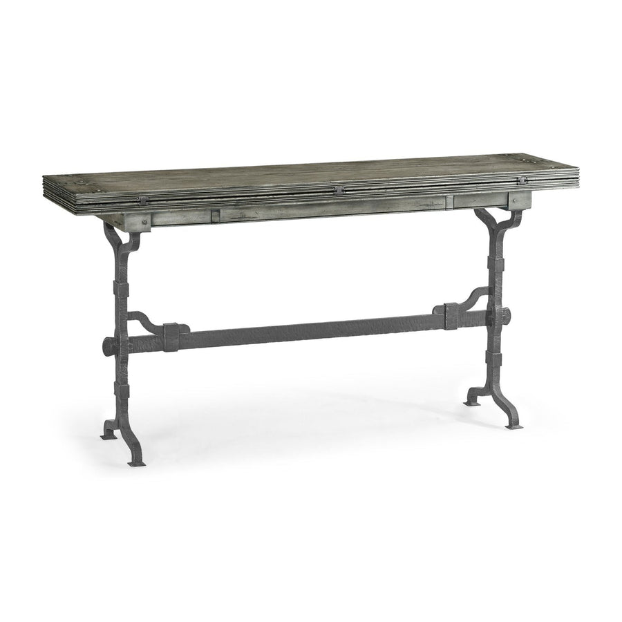Casual Hunt Table-Jonathan Charles-JCHARLES-491194-63L-ADG-Dining TablesAntique Grey-1-France and Son