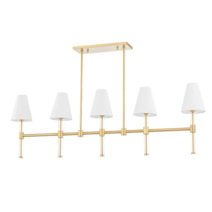 Janelle 5 Light Island-Mitzi-HVL-H630905-AGB-ChandeliersBrass-1-France and Son