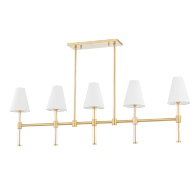 Janelle 5 Light Island-Mitzi-HVL-H630905-AGB-ChandeliersBrass-1-France and Son