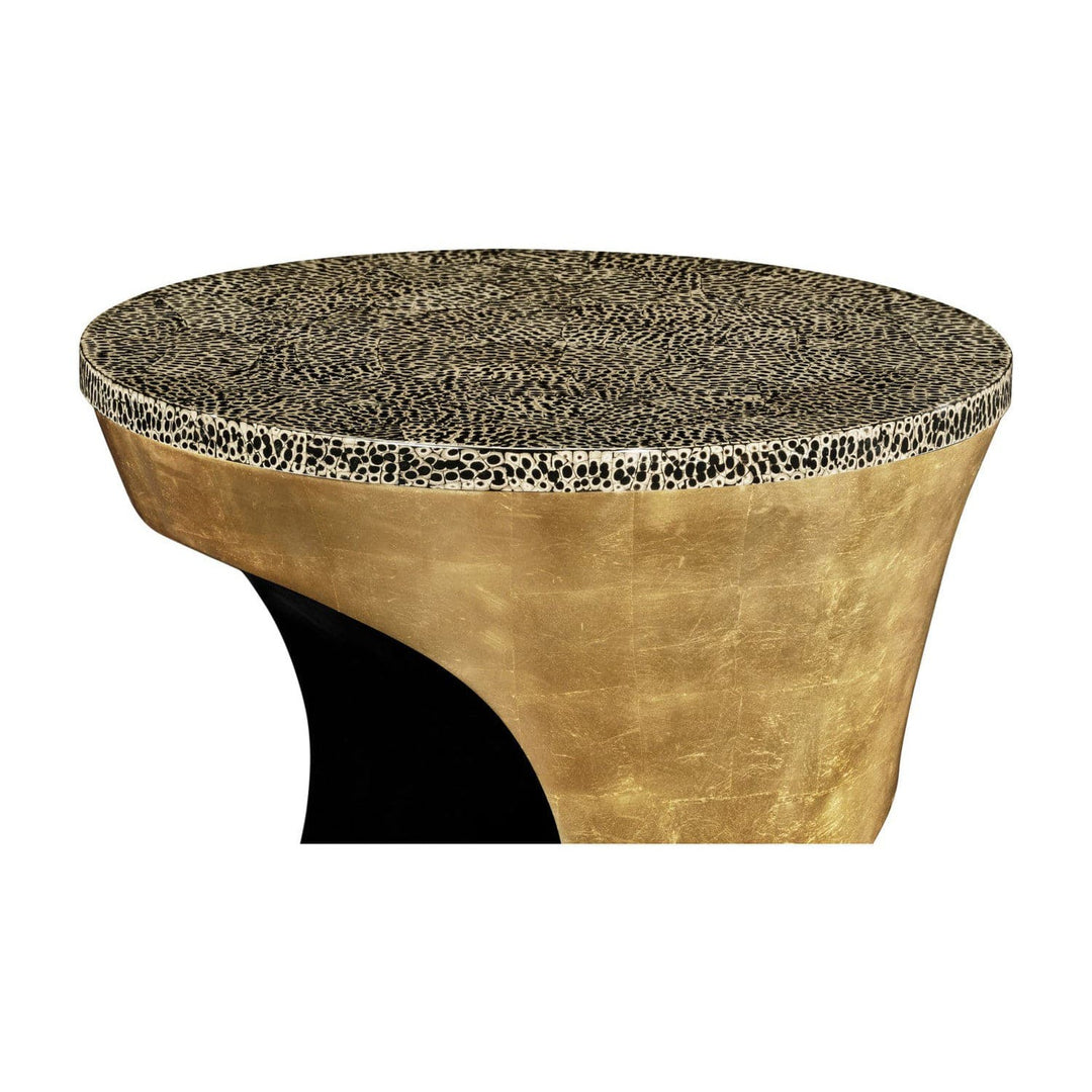 Emperor Gold Round Cut - Out Lamp Table-Jonathan Charles-JCHARLES-005895-AD-Side Tables-4-France and Son