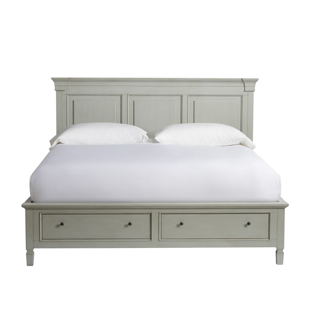 Summer Hill Collection - Storage Bed-Universal Furniture-UNIV-987260SB-BedsKing-Cotton Cream-8-France and Son