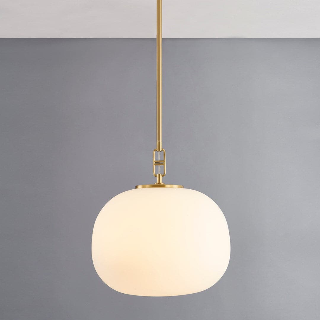 Ingels 1 Light Pendant-Hudson Valley-HVL-9717-AGB-1-PendantsAged Brass-Large-7-France and Son