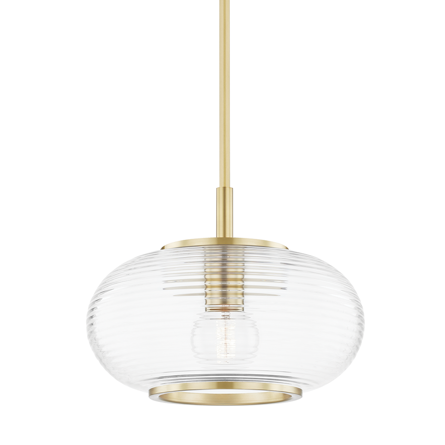 Magie 1 Light Pendant-Mitzi-HVL-H418701-AGB-PendantsAged Brass-1-France and Son