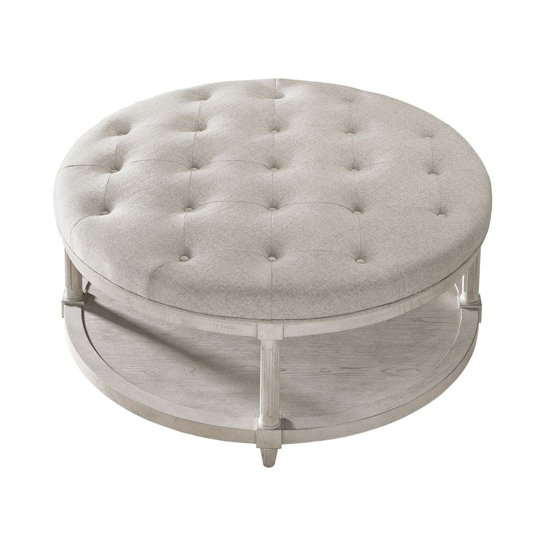 Lacie Round Ottoman-Universal Furniture-UNIV-U178830-Stools & Ottomans-3-France and Son