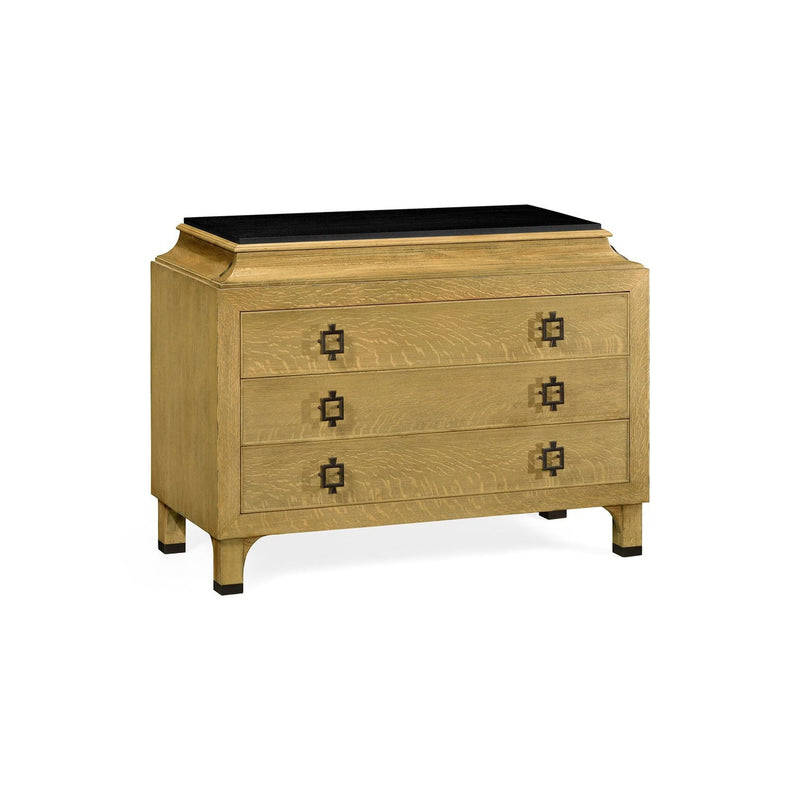 Oak Chest of Drawers with Marble Top-Jonathan Charles-JCHARLES-495652-GYO-DressersGreyed Oak & Carrara White Marble-16-France and Son