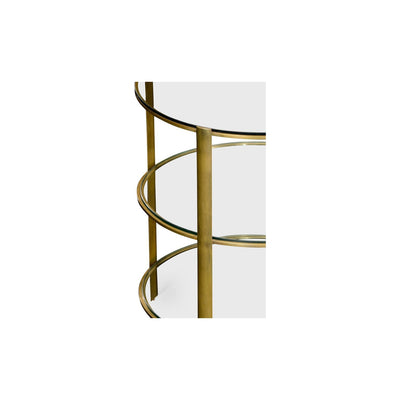 Cosmo Round End Table-Jonathan Charles-JCHARLES-495011-LAB-Side TablesAntique Brass-3-France and Son
