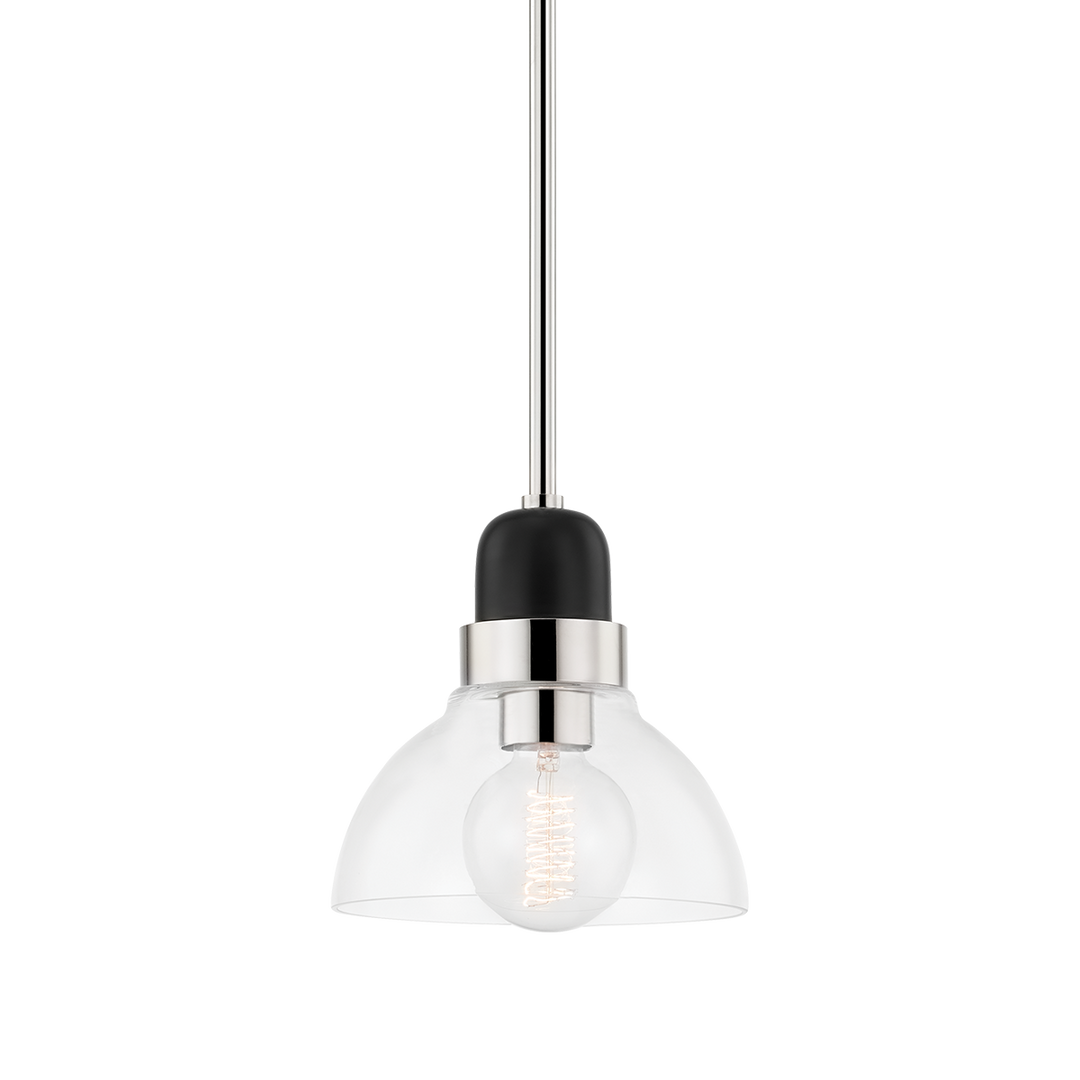 Camile 1 Light Pendant-Mitzi-HVL-H482701S-PN-PendantsPolished Nickel-Small-4-France and Son