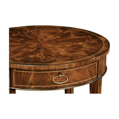 Classically Styled Round Side Table-Jonathan Charles-JCHARLES-494003-MBL-Side TablesBleached Walnut-9-France and Son