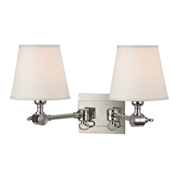 Hillsdale 2 Light Wall Sconce-Hudson Valley-HVL-6232-PN-Wall LightingPolished Nickel-1-France and Son