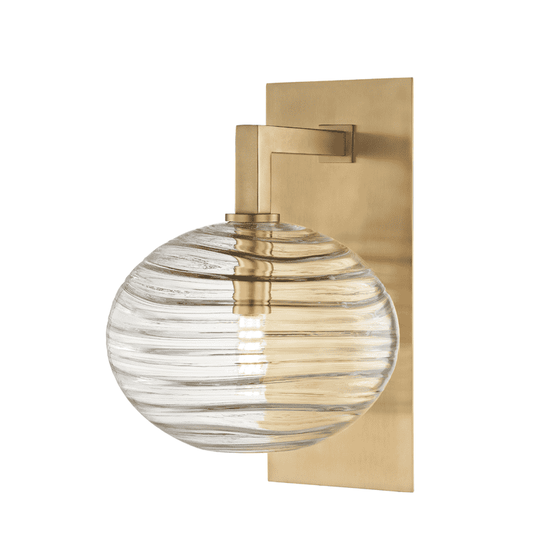 Breton 1 Light Wall Sconce-Hudson Valley-HVL-2400-AGB-Wall LightingAged Brass-1-France and Son