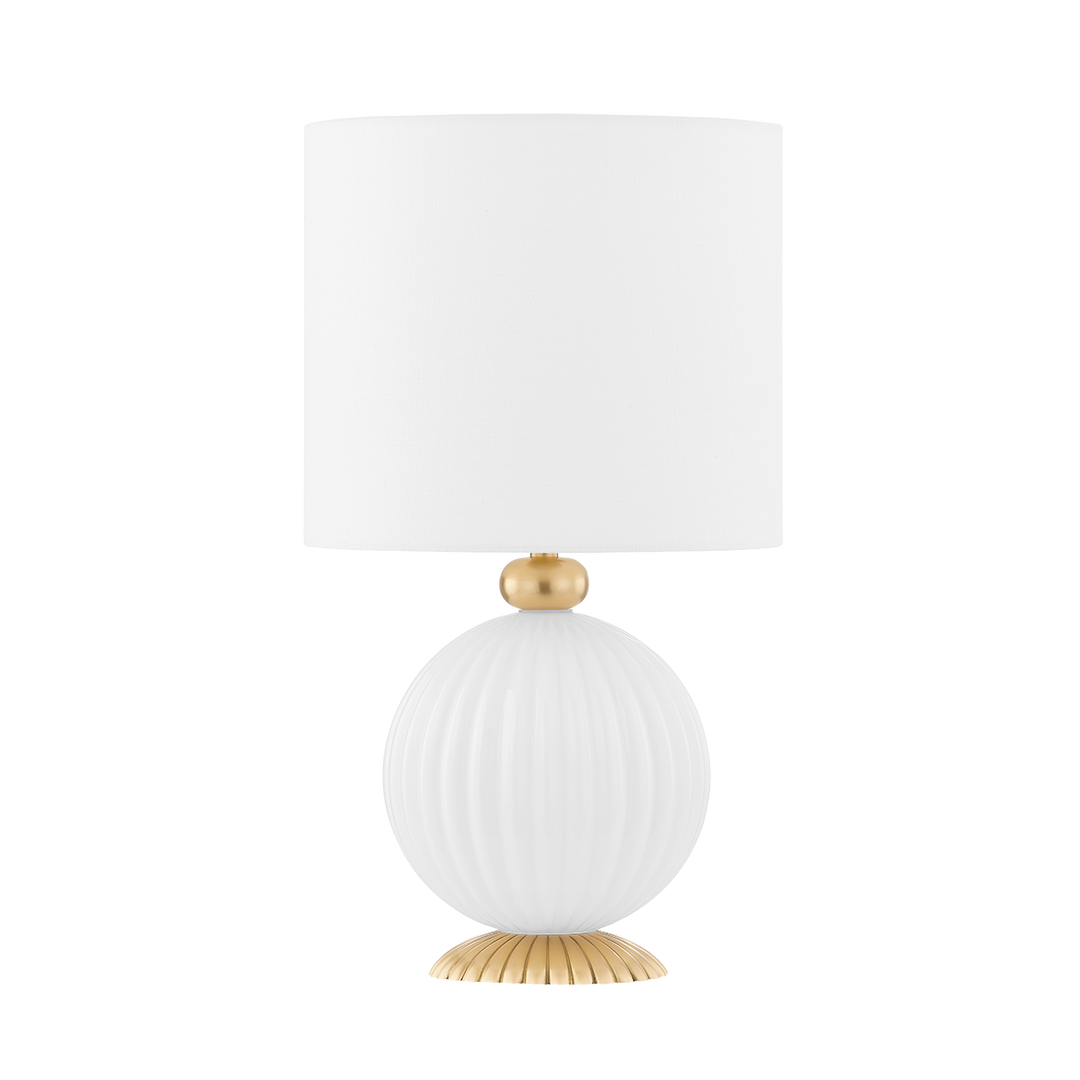 Vera 1 Light Table Lamp Aged Brass-Mitzi-HVL-HL664201-AGB-Table Lamps-1-France and Son