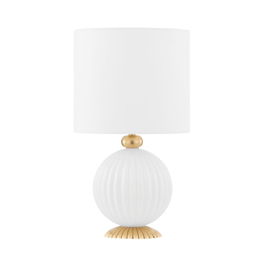 Vera 1 Light Table Lamp Aged Brass-Mitzi-HVL-HL664201-AGB-Table Lamps-1-France and Son