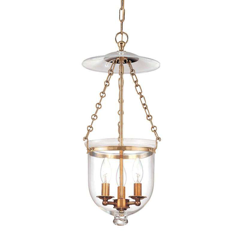 Hampton 3 Light Pendant Aged Brass