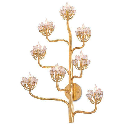 Agave Americana Gold Wall Sconce-Currey-CURY-5000-0058-Wall LightingGold Leaf-1-France and Son