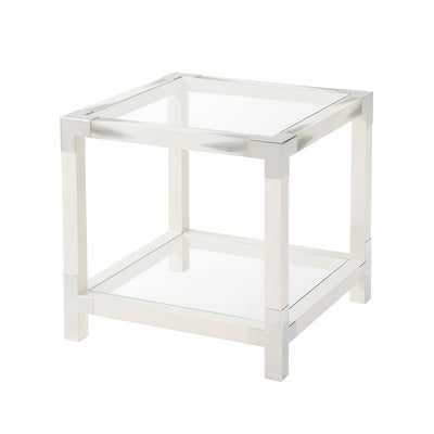 Cutting Edge Side Table-Theodore Alexander-THEO-5002-299-Side TablesWhite-5-France and Son