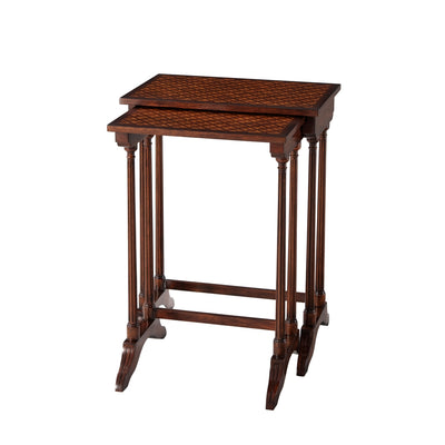 Parquetry Nest of Table-Theodore Alexander-THEO-5005-048-Side Tables-1-France and Son