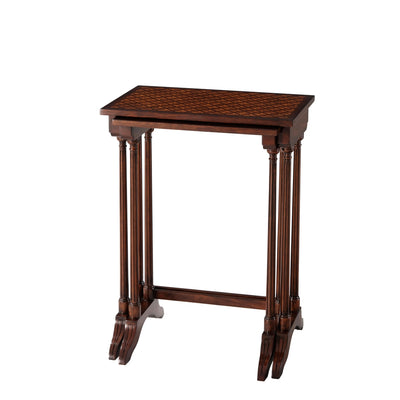 Parquetry Nest of Table-Theodore Alexander-THEO-5005-048-Side Tables-2-France and Son