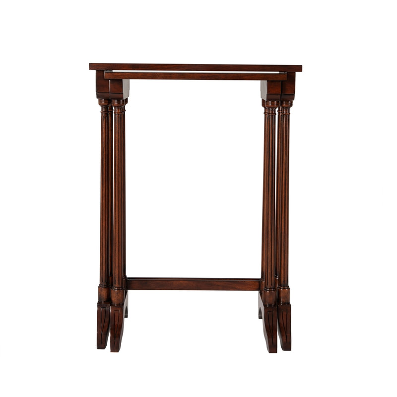 Parquetry Nest of Table-Theodore Alexander-THEO-5005-048-Side Tables-4-France and Son