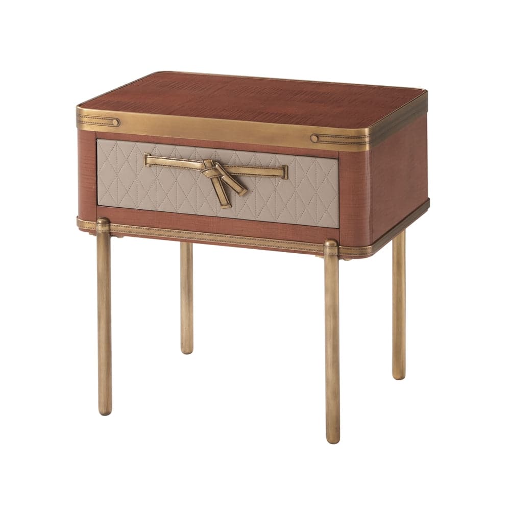 Iconic Side Table-Theodore Alexander-THEO-5006-086-Side TablesLeather Drawer-7-France and Son