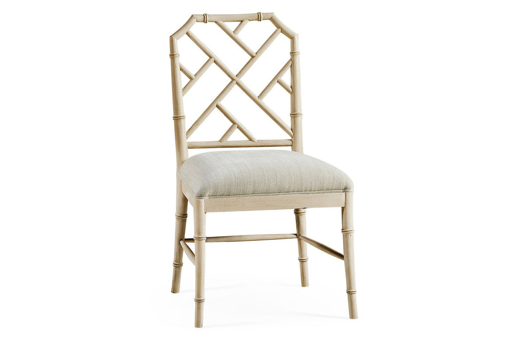 Saros Chippendale Bamboo Side Chair-Jonathan Charles-JCHARLES-003-2-121-BLW-Dining ChairsDry Bleached Walnut-3-France and Son