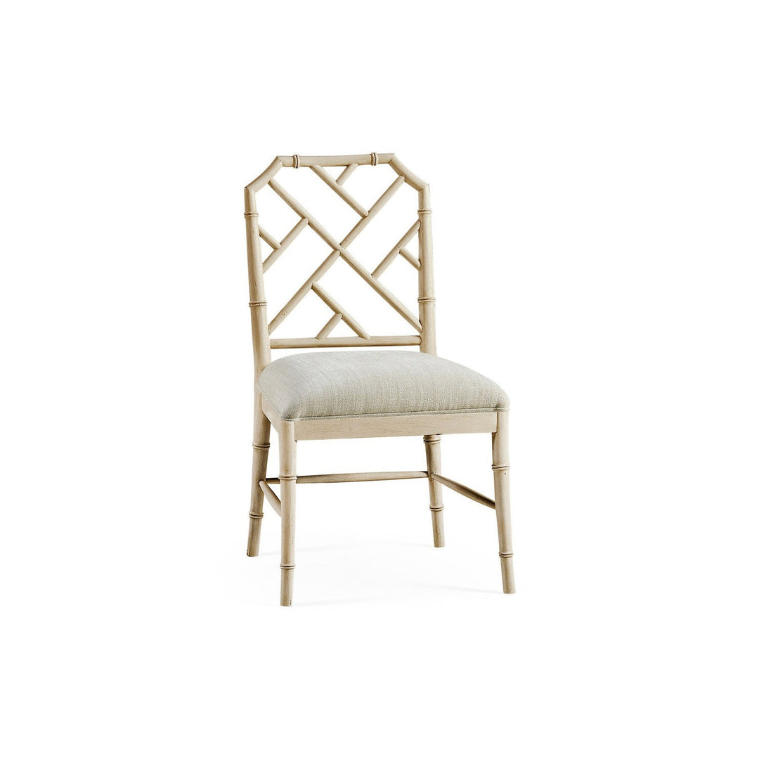 Saros Chippendale Bamboo Side Chair-Jonathan Charles-JCHARLES-003-2-121-BLW-Dining ChairsDry Bleached Walnut-3-France and Son