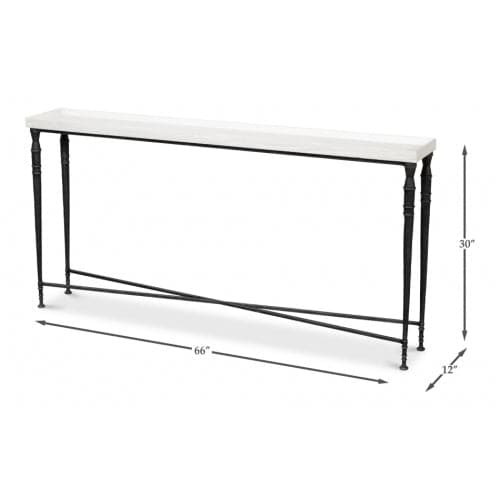 Nathaniel Elegance Console Table-SARREID-SARREID-53765-Console Tables60"-5-France and Son