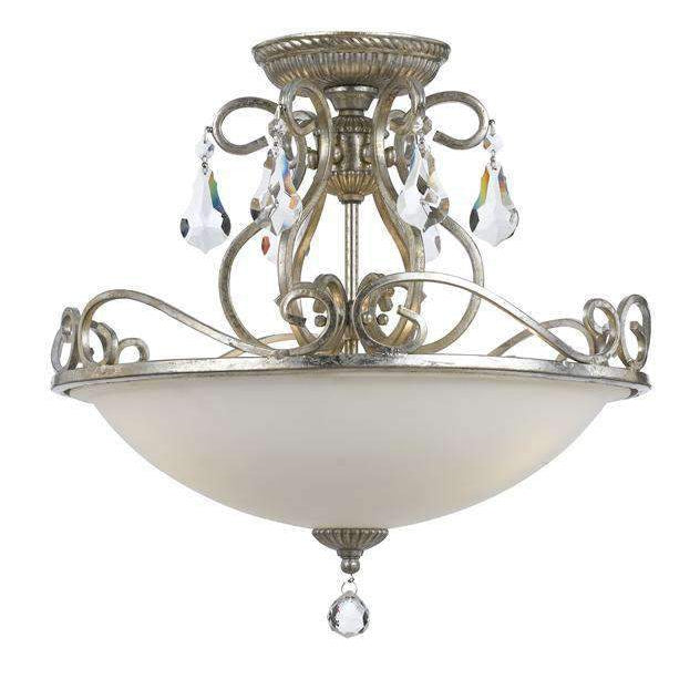 Ashton 3 Light Hand Cut Crystal Ceiling Mount-Crystorama Lighting Company-CRYSTO-5010-OS-CL-MWP-Flush Mounts-1-France and Son