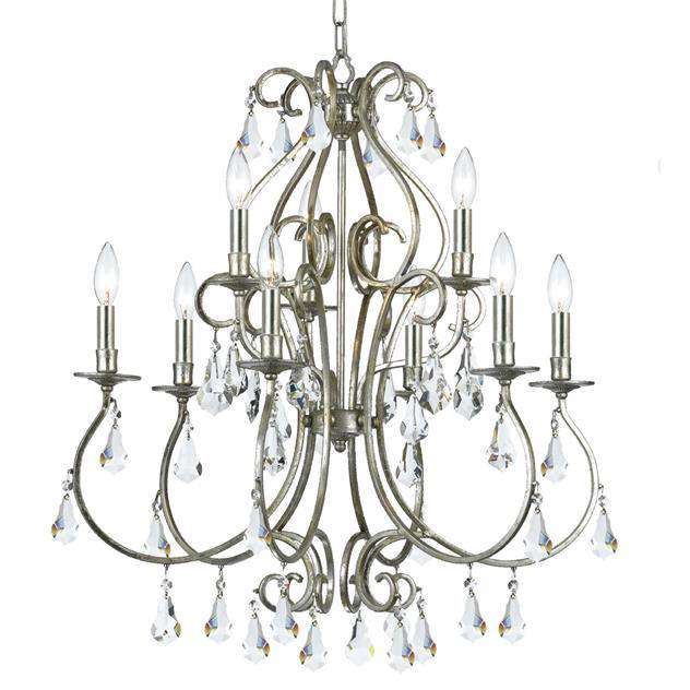 Ashton 9 Light Chandelier-Crystorama Lighting Company-CRYSTO-5019-OS-CL-MWP-ChandeliersOlde Silver-2-France and Son