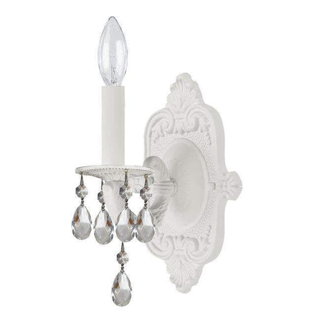 Paris Market 1 Light Wet White Sconce-Crystorama Lighting Company-CRYSTO-5021-WW-CL-MWP-Wall Lighting-1-France and Son