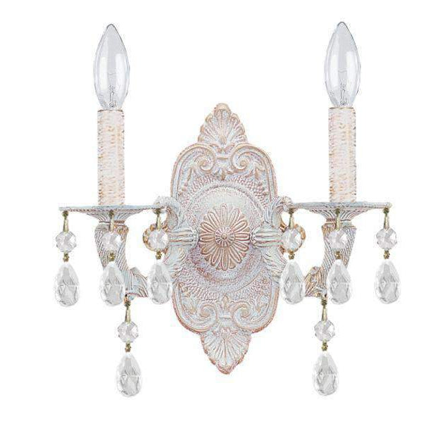 Paris Market 2 Light Sconce-Crystorama Lighting Company-CRYSTO-5022-AW-CL-MWP-Wall LightingClear Crystal-1-France and Son