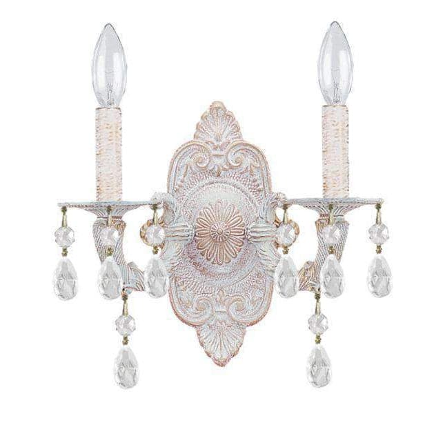 Paris Market 2 Light Sconce-Crystorama Lighting Company-CRYSTO-5022-AW-CL-MWP-Wall LightingClear Crystal-3-France and Son