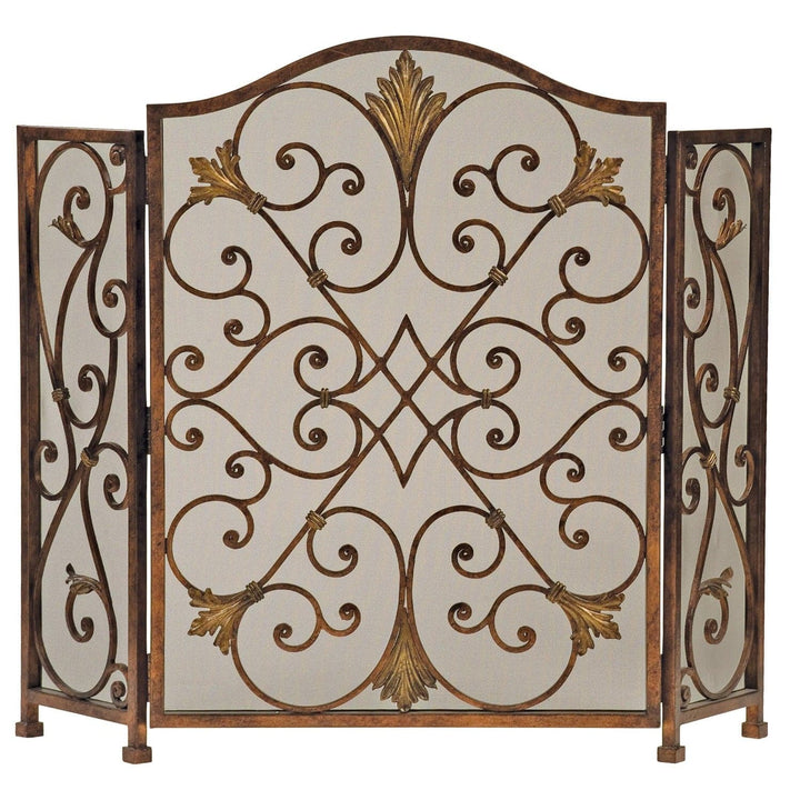 Rockefeller 3-Panel Fireplace Screen-Ambella-AMBELLA-02133-460-001-Decor-1-France and Son