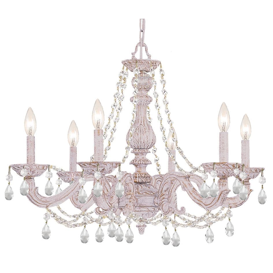 Paris Market 6 Light Crystal Chandelier-Crystorama Lighting Company-CRYSTO-5026-AW-CL-MWP-2-France and Son