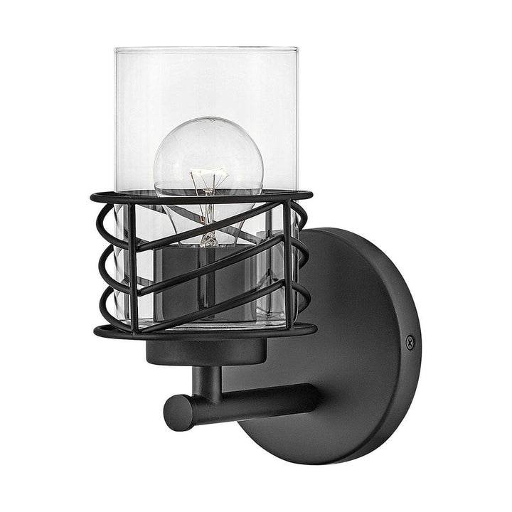 Della - Single Light Vanity-Hinkley Lighting-HINKLEY-50260BK-Bathroom VanityBlack-3-France and Son