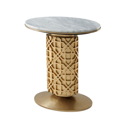 Colter Side Table-Theodore Alexander-THEO-5042-006-Side TablesMarble-1-France and Son