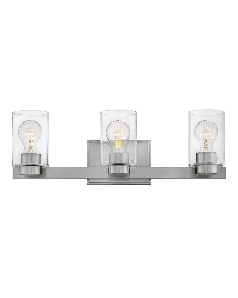 Bath Miley - Three light Vanity-Hinkley Lighting-HINKLEY-5053BN-CL-Bathroom LightingBrushed Nickel with Clear glass-Normal-2-France and Son
