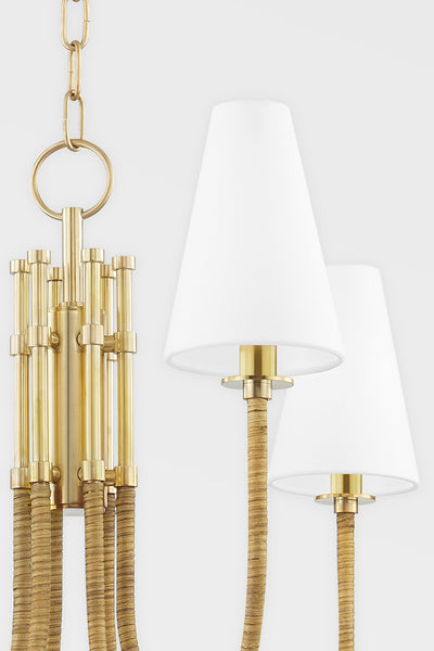 Ripley 6 Light Chandelier Aged Brass-Hudson Valley-HVL-8732-AGB-Chandeliers-2-France and Son