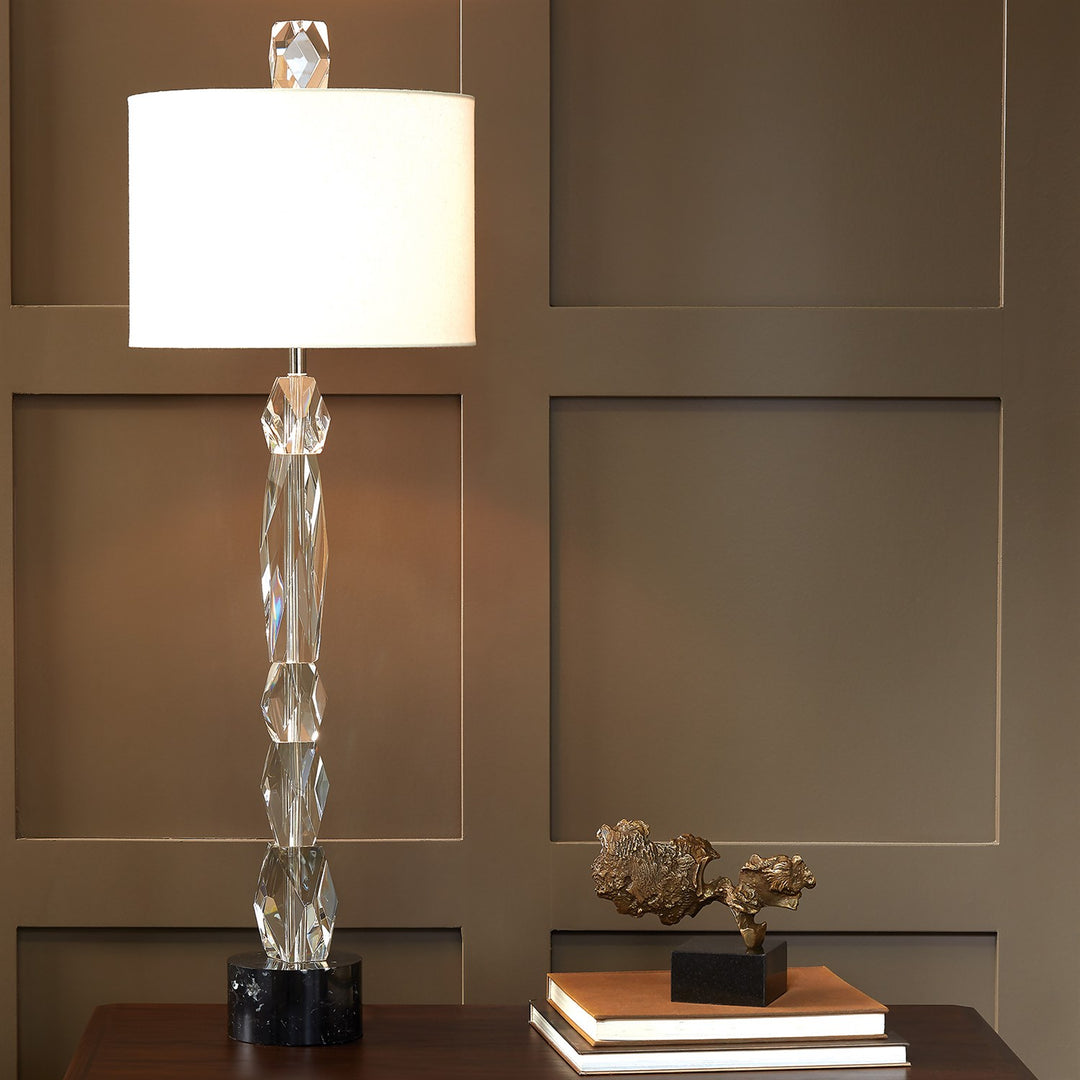 Facette Lamp-Global Views-GVSA-RT8.80005-Table LampsWhite Marble Base-3-France and Son