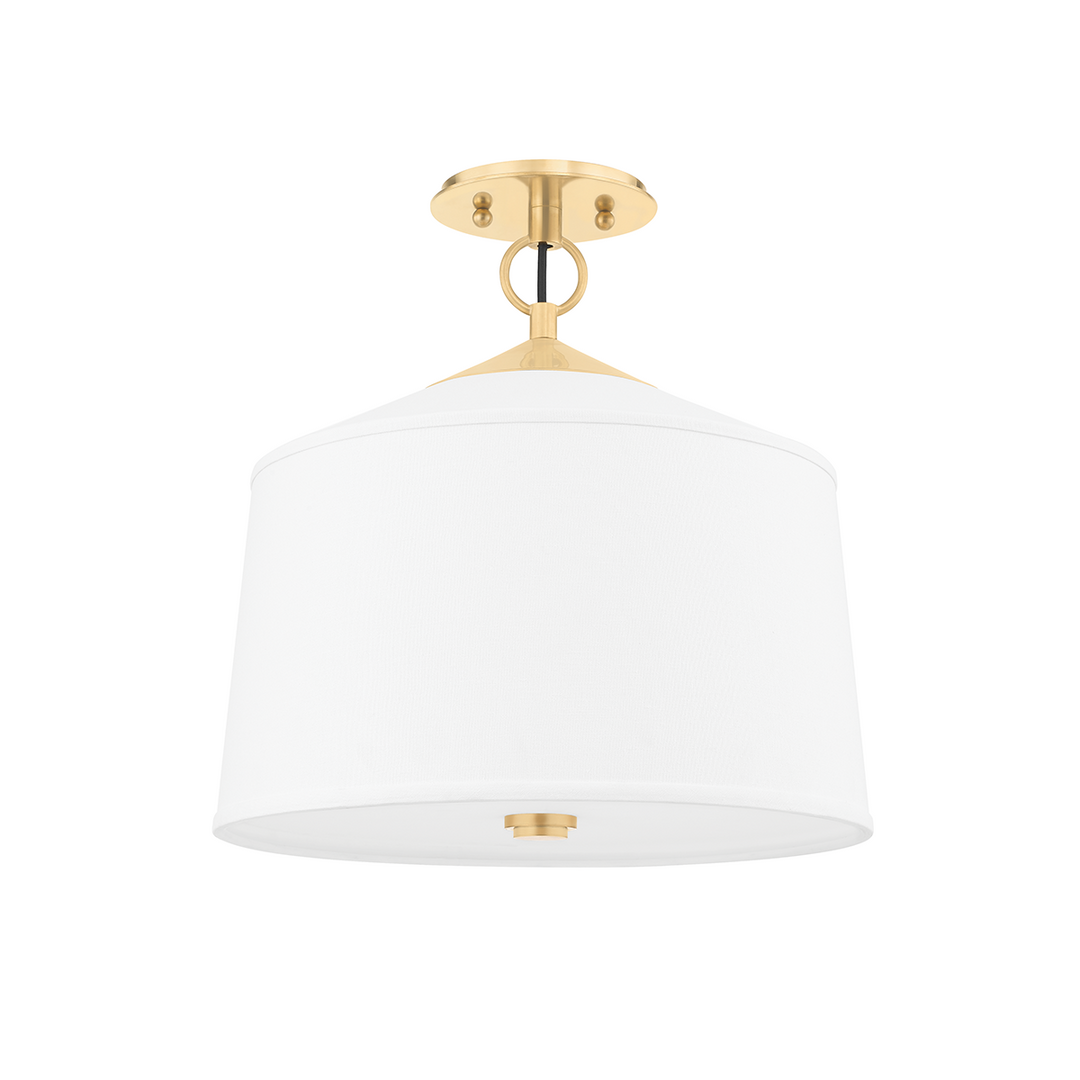 White Plains - 1 Light Semi Flush Mount-Hudson Valley-HVL-5210-AGB-Flush Mounts-1-France and Son