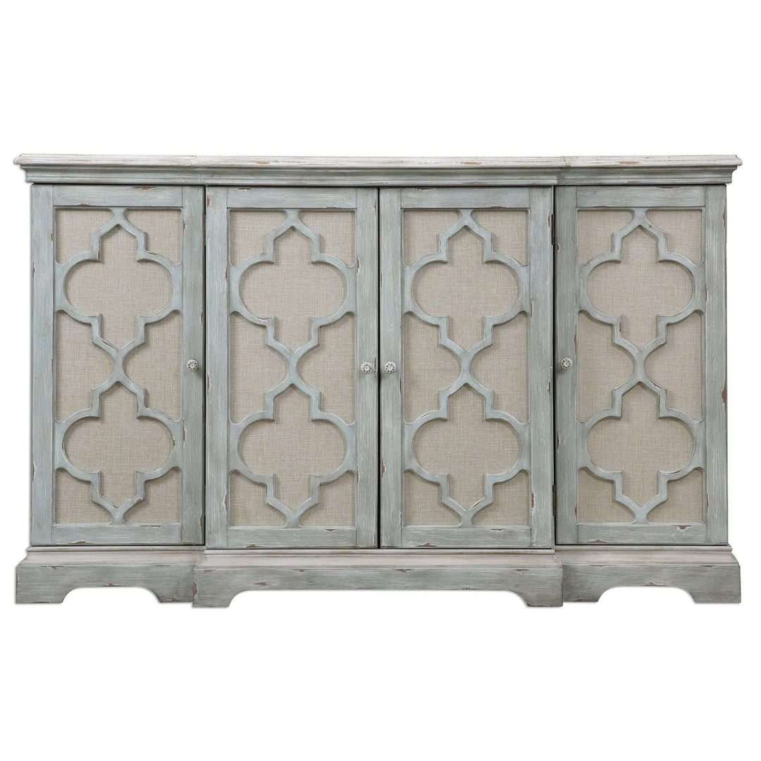 Sophie 4 Door Grey Cabinet-Uttermost-UTTM-24520-Sideboards & Credenzas-1-France and Son