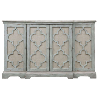 Sophie 4 Door Grey Cabinet-Uttermost-UTTM-24520-Sideboards & Credenzas-1-France and Son