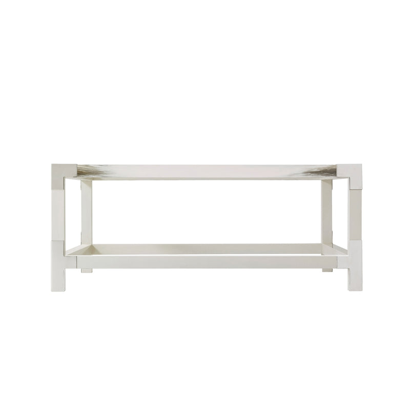 Cutting Edge Squared (Longhorn White) Cocktail Table-Theodore Alexander-THEO-5102-075-Coffee Tables-2-France and Son