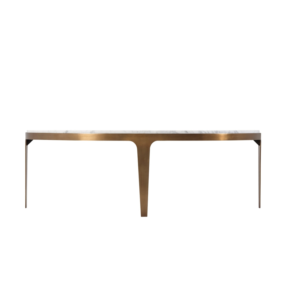 Gennaro Oval Marble Cocktail Table-Theodore Alexander-THEO-5112-038-Coffee Tables-2-France and Son