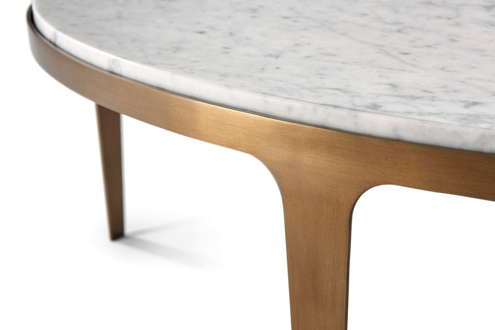 Gennaro Oval Marble Cocktail Table-Theodore Alexander-THEO-5112-038-Coffee Tables-4-France and Son