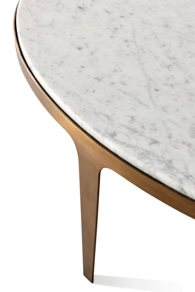 Gennaro Oval Marble Cocktail Table-Theodore Alexander-THEO-5112-038-Coffee Tables-5-France and Son