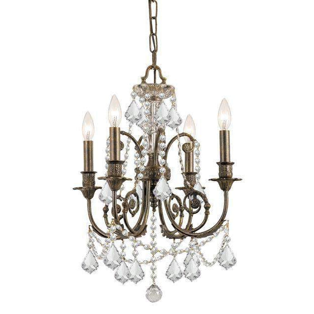 Regis 4 Light Mini Chandelier-Crystorama Lighting Company-CRYSTO-5114-OS-CL-MWP-ChandeliersSilver-Clear Crystal-4-France and Son