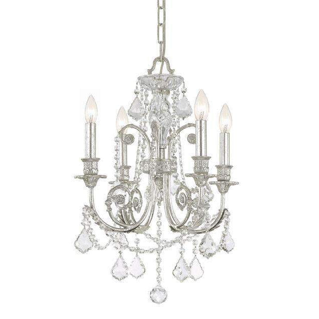 Regis 4 Light Mini Chandelier-Crystorama Lighting Company-CRYSTO-5114-OS-CL-MWP-ChandeliersSilver-Clear Crystal-3-France and Son