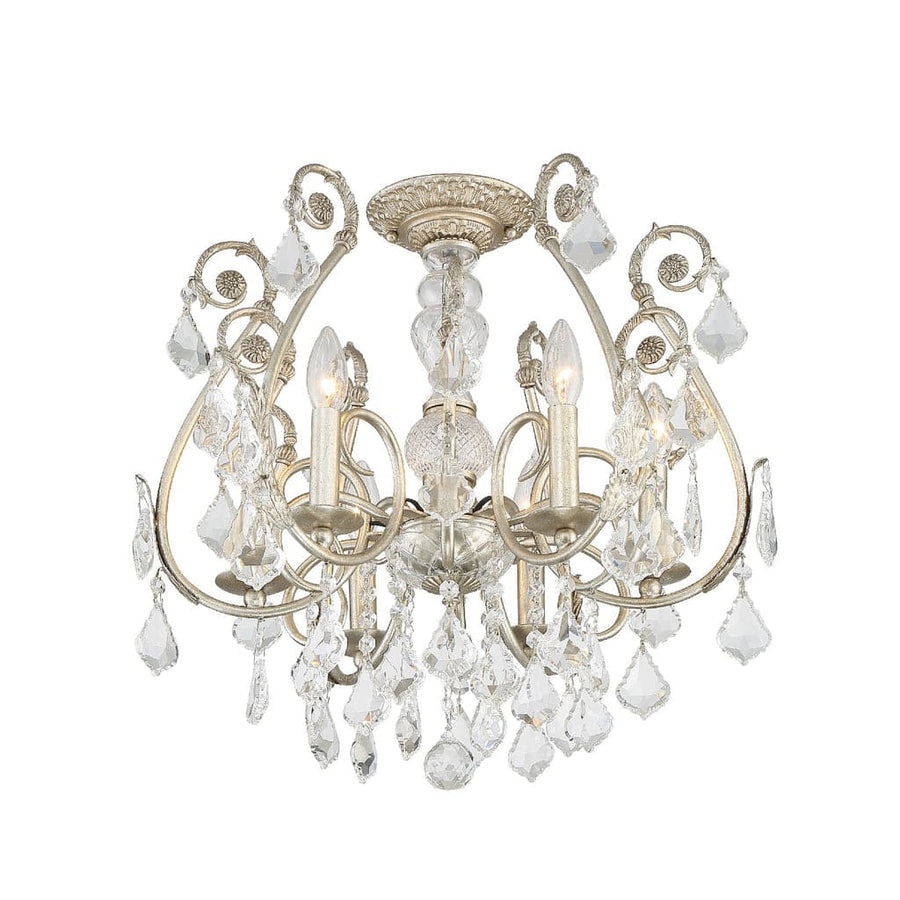 Regis 6 Light Clear Hand Cut Crystal Semi-Flush-Crystorama Lighting Company-CRYSTO-5115-OS-CL-MWP_CEILING-Flush Mounts-1-France and Son