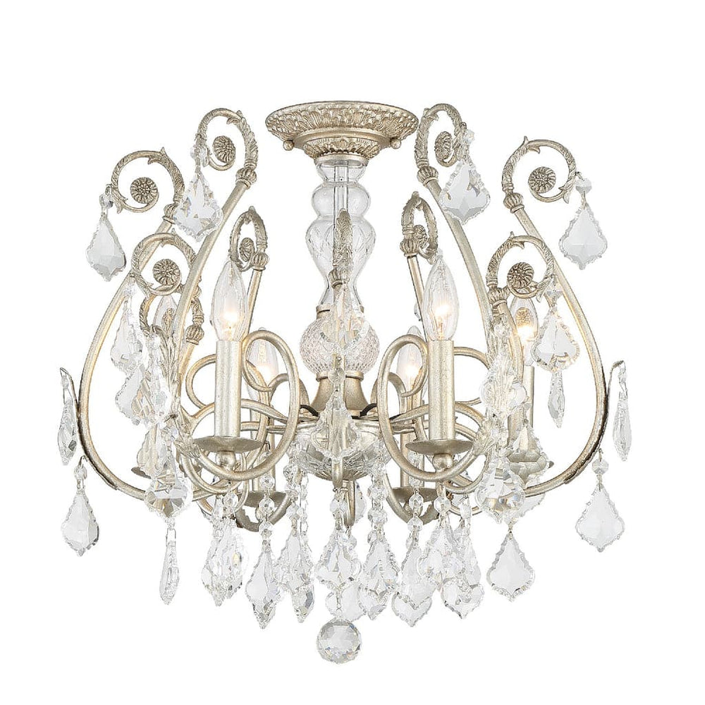 Regis 6 Light Clear Hand Cut Crystal Semi-Flush-Crystorama Lighting Company-CRYSTO-5115-OS-CL-MWP_CEILING-Flush Mounts-2-France and Son